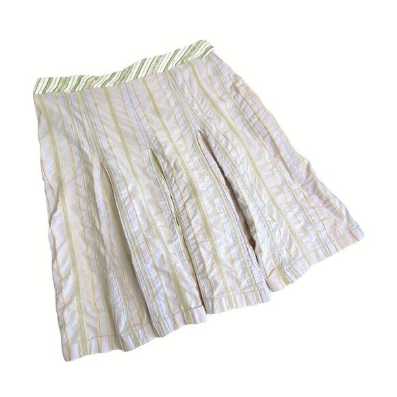 J. Jill Lilac Striped A-Line Pleated Skirt Mid-Length Boho Women's PLUS Sz 16 - Picture 6 of 8